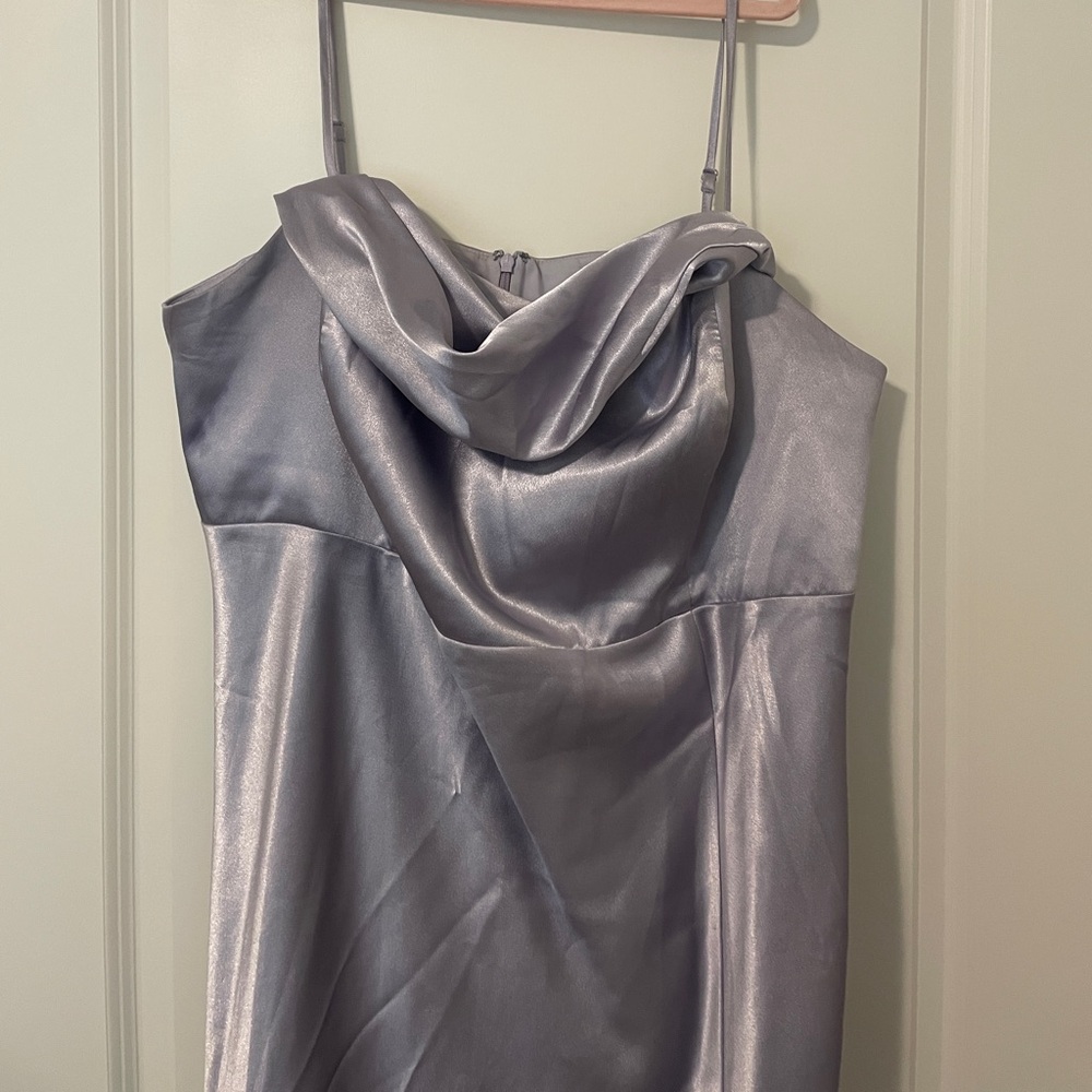 3X Birdy Grey Mia Shiny Satin Convertible Dress- Dusty Lilac